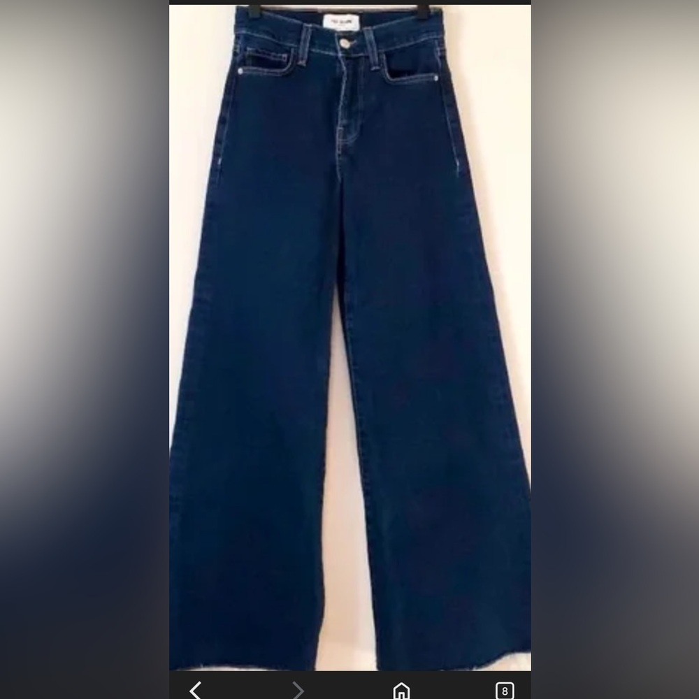 Zara Wide Leg Dark-Wash Jeans / 00
